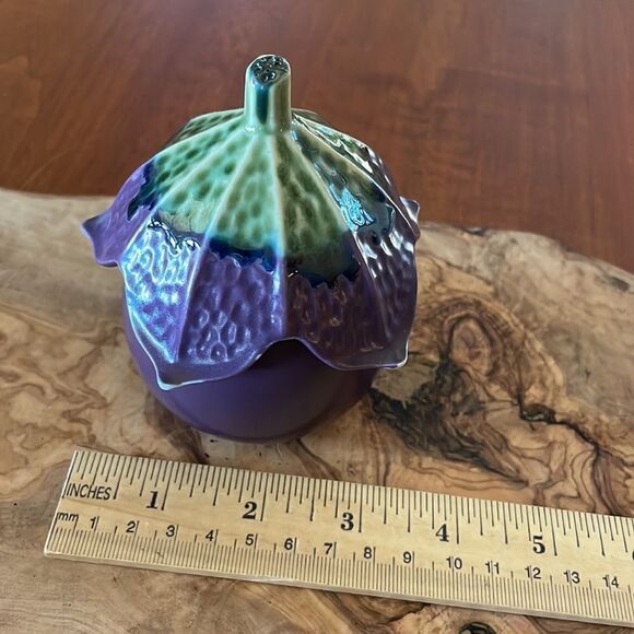 Vintage Eggplant Shaped Lidded Trinket Dish - Picture 7 of 8